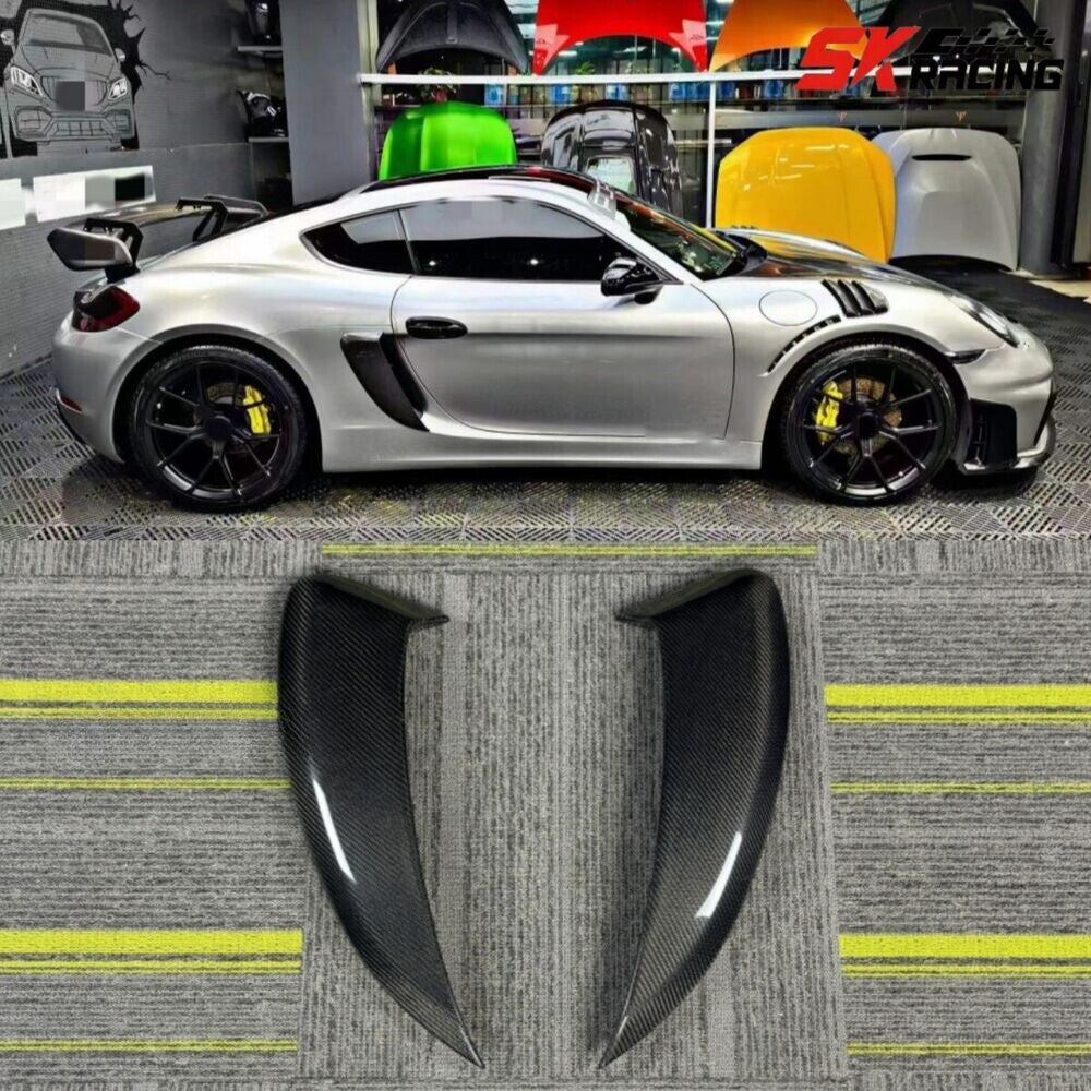 Carbon Fiber Side Air Vent Cover Trims For 718 Cayman 2017-2024 n