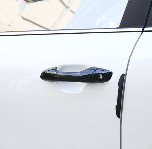 Carbon fiber Car Door Handle Cover molding Trim Fit for KIA Seltos SUV 2020 2021