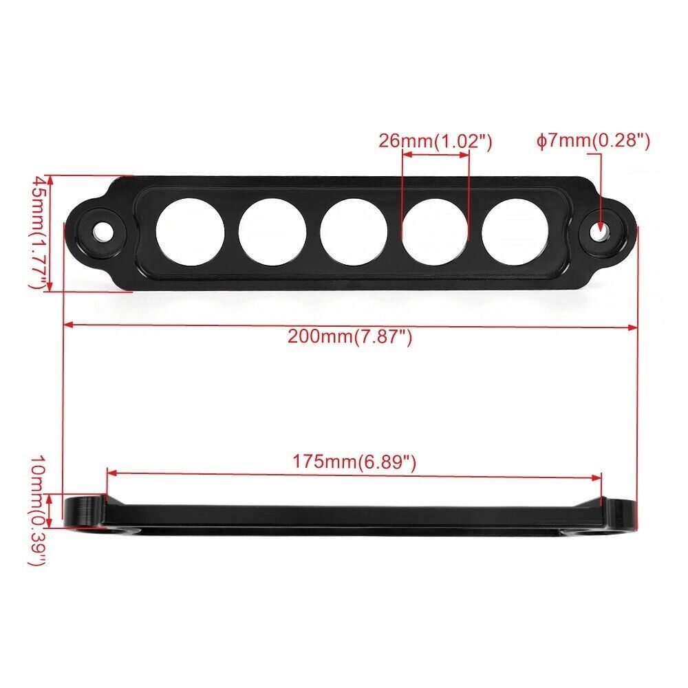 Aluminum Battery Fixed Bracket Battery Retaining Clamp Tie Down Holder Universal Q