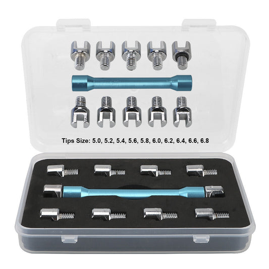 Spoke Wrench Repair Tools Set 10 Hardened Tips Racks For Motorcycle Dirt Bike Q