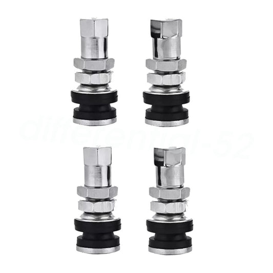 4PCS Flush Mount High Pressure Bolt Valve Metal Chrome Tire Valve Stems