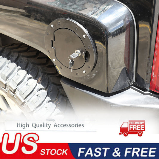 Fuel tank cap locking trim for Hummer H2 2003-09 Aluminum Black n