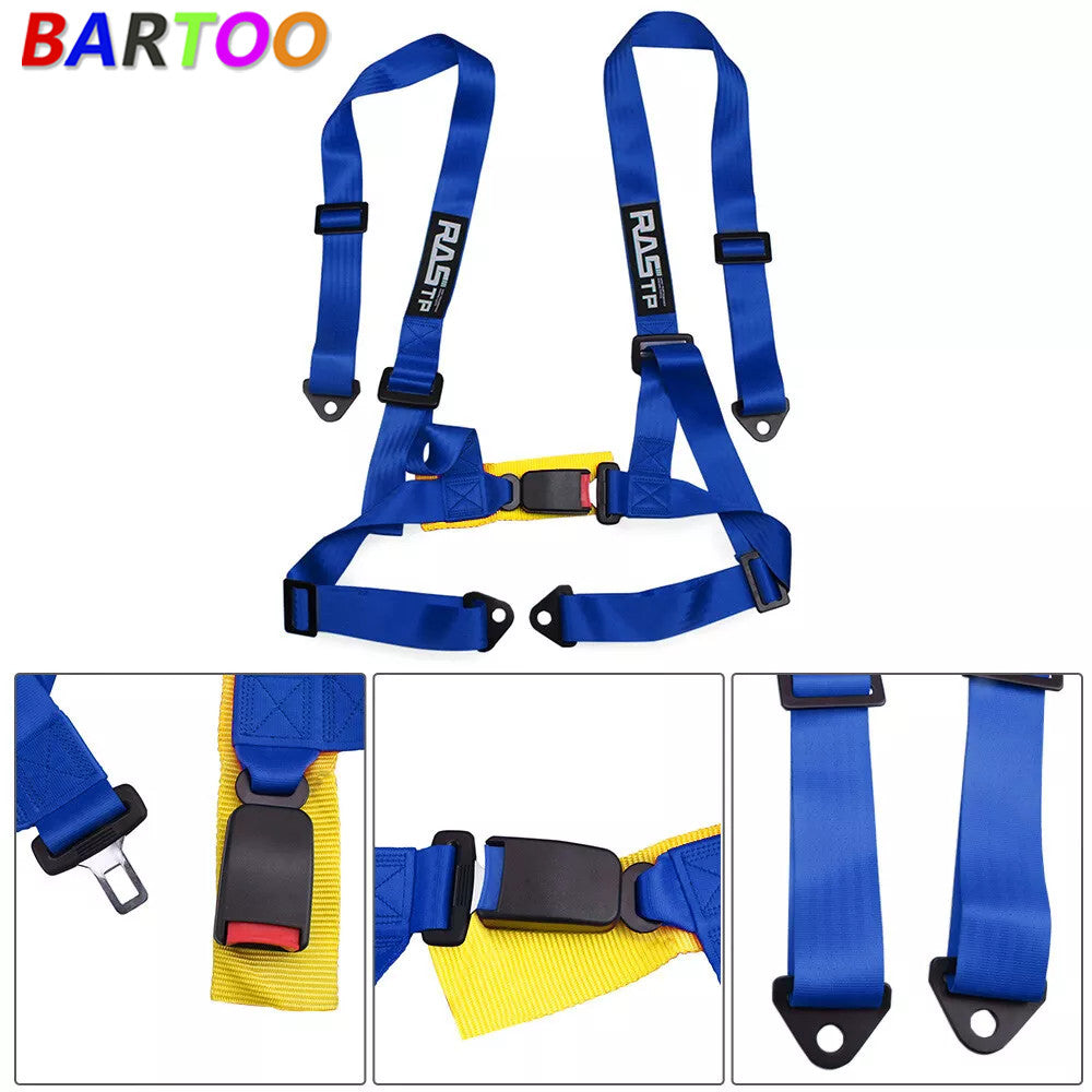 RASTP 2 4-Point Adjustable Racing for Seat Belts Harness Shoulder Straps Q