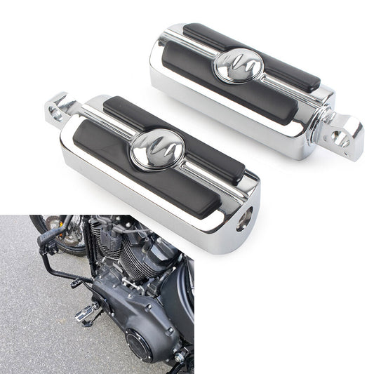 Foot Pegs Footrests Footpegs Pedals 10mm for Harley-Davidson Pair Chrome Motor