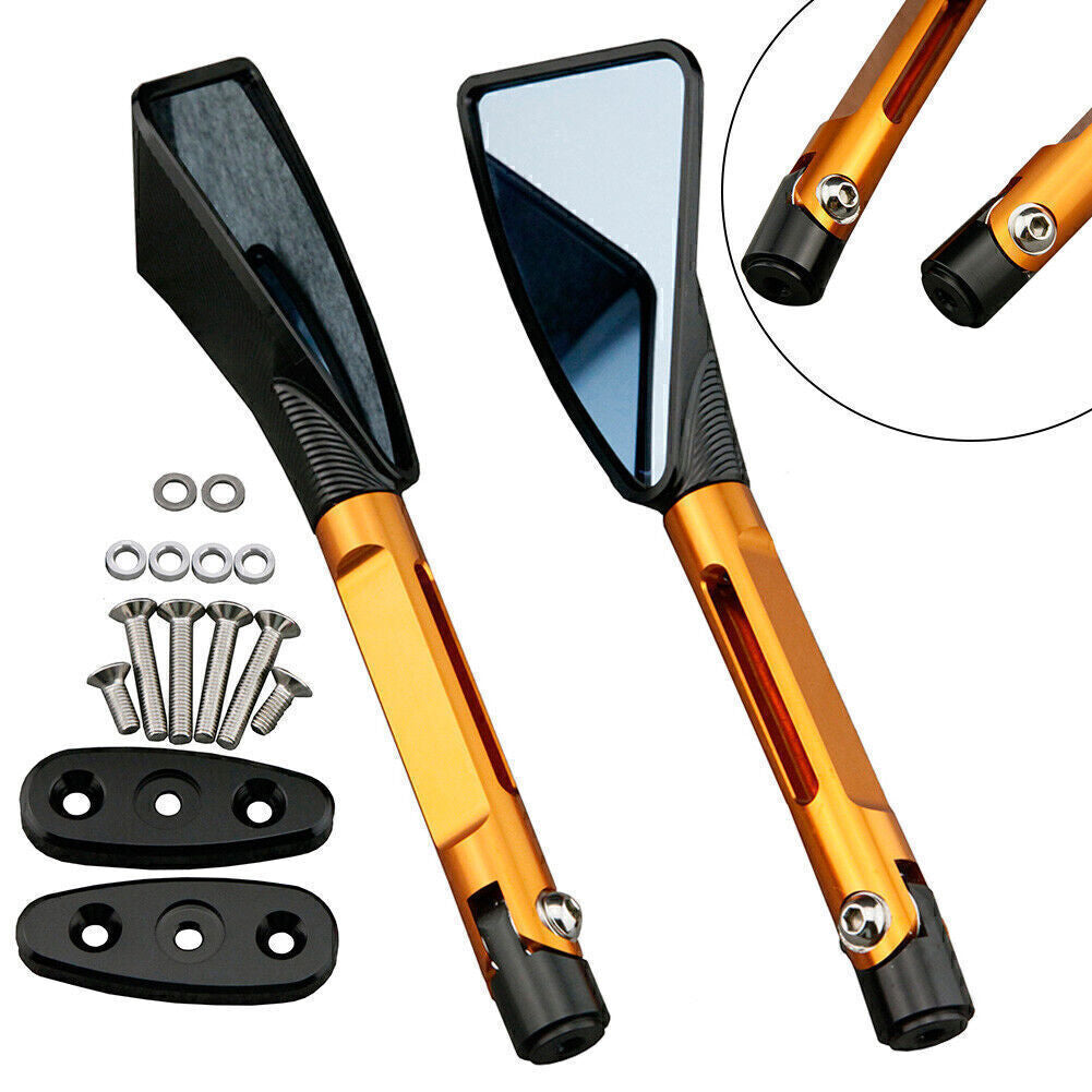2x Rear View Side Mirrors Fit for Suzuki 01-04 GSXR 1000 01-05 GSXR 600 Orange Q