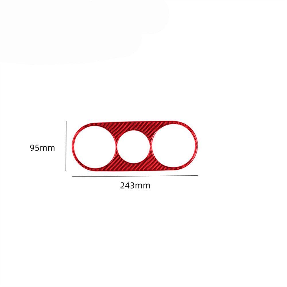 2Pcs Carbon Fiber Speedometer Surround Trim For Silverado for GMC for SIERRA 2014-2018 v