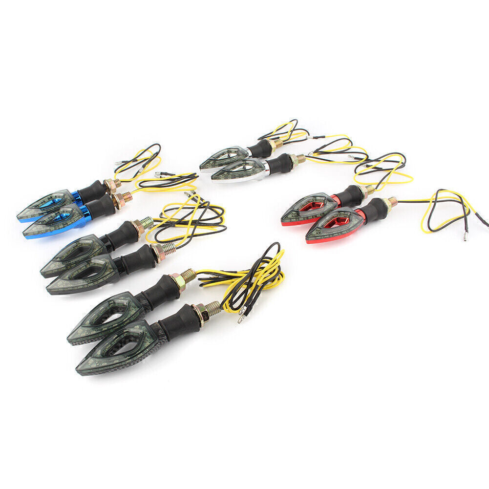 2x LED Motorcycle Amber Turn Signal Blinker Indicator Light Fit for Yamaha Q