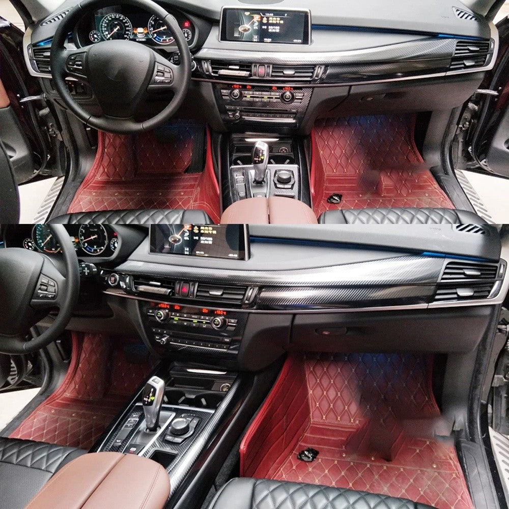 Car 5D Carbon Fiber Pattern Interior DIY Trim Decals for BMW for X5 F15 2008-2018 Q
