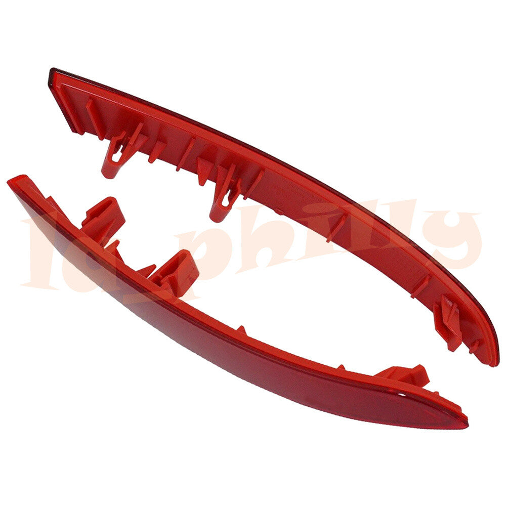 Fit for BMW X3 2018-2021 Rear Bumper Left+Right Reflector Strip Cover Red 2Pcs Q