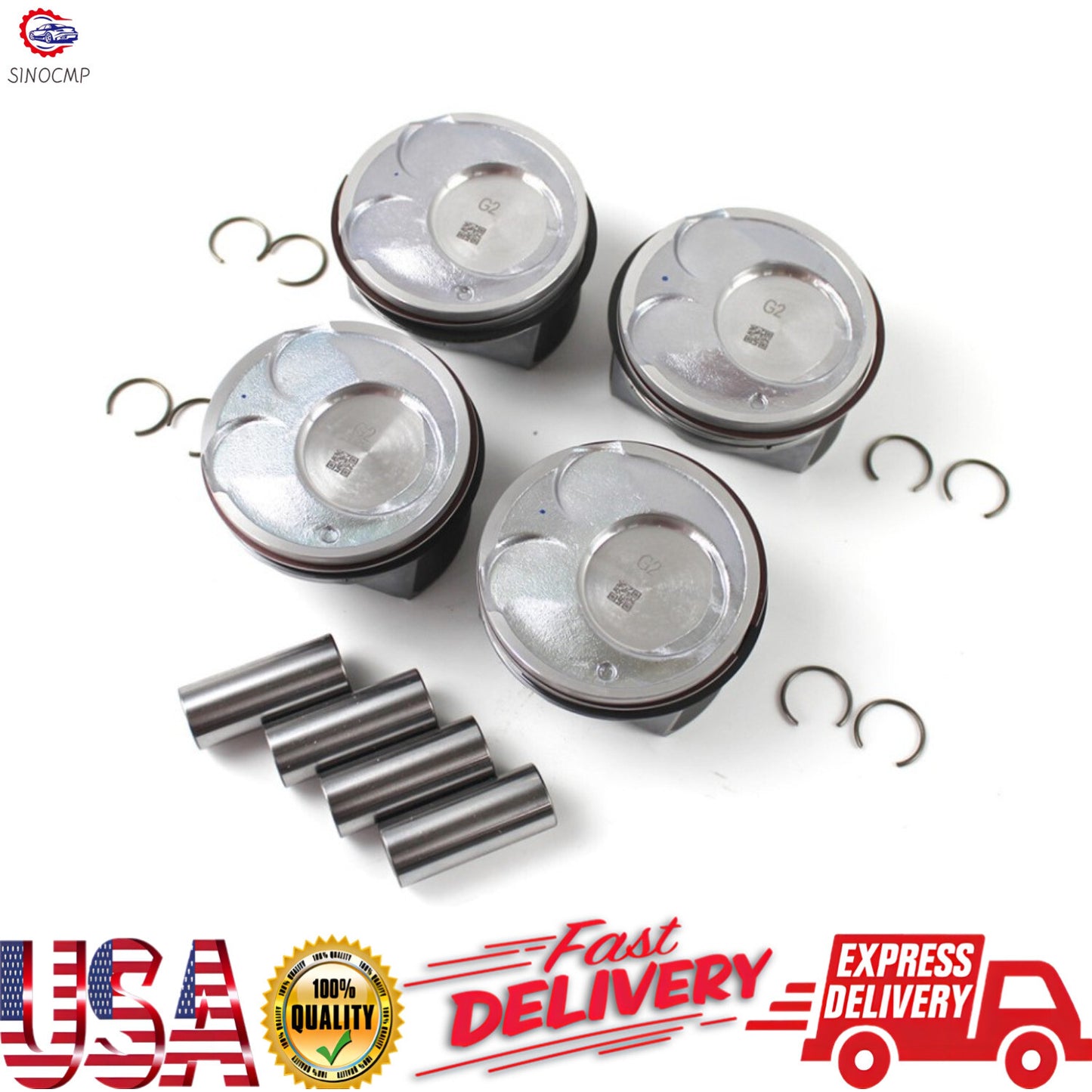 4X Piston  Rings Kit Set For 2.0L for Kia Soul Forte Forte5 Forte Koup 2014-2018
