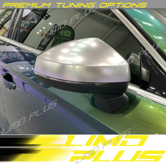 Matt for CHRome Side Mirror Cover Caps for for Audi A3 S3 RS3 8V 13-20 With Lane Assist v