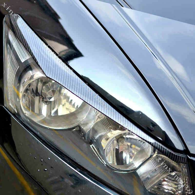 for Honda Accord 2008-2012 Carbon Look Headlight Lamp Eyelid Molding Cover Trim