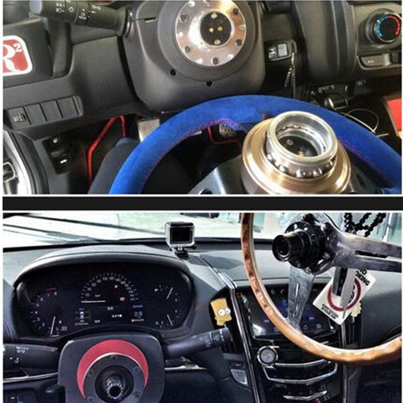 Car Steering Wheel Quick Release Control Hub Adapter Accessories Accessory Black