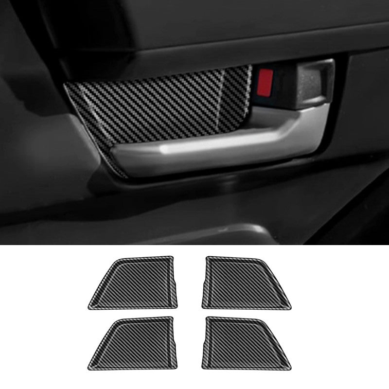 Carbon Fiber Inner Car Door Handle Bowl Cover Trim Fit For Tacoma 2024 v