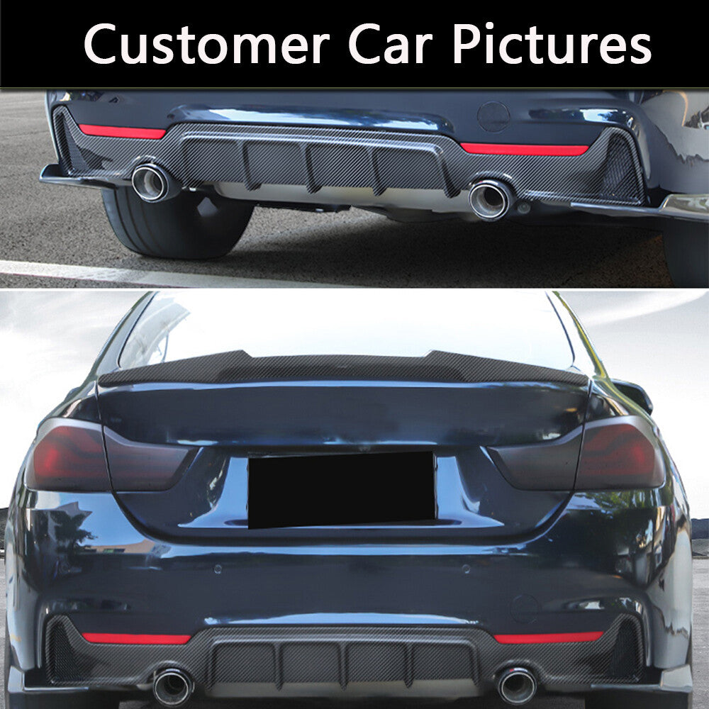 Carbon Fiber Rear Bumper Diffuser Lip Fit for BMW F32 F33 F36 435i M Tech 14-20