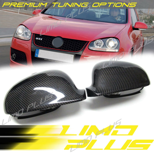 carbon fiber side mirror caps for VW for Golf MK5 R32 GTI for Jetta for Passat Q