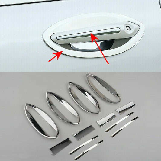 for Lincoln MKZ 2017-2020 Chrome Door HandleDoor Bowl Protector Cover Trim 12X