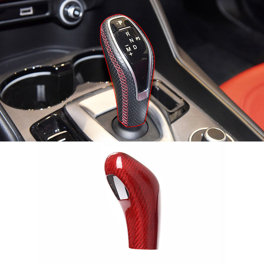 carbon fiber gear shift cap trim for Alfa Romeo Giulia/ for Stelvio - n
