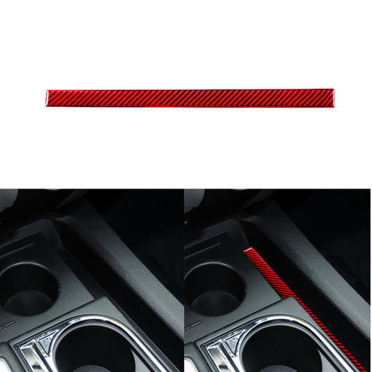3X Red Carbon Fiber Interior Dashboard Surround Cover Trim for Audi Q7 2007-2015 v