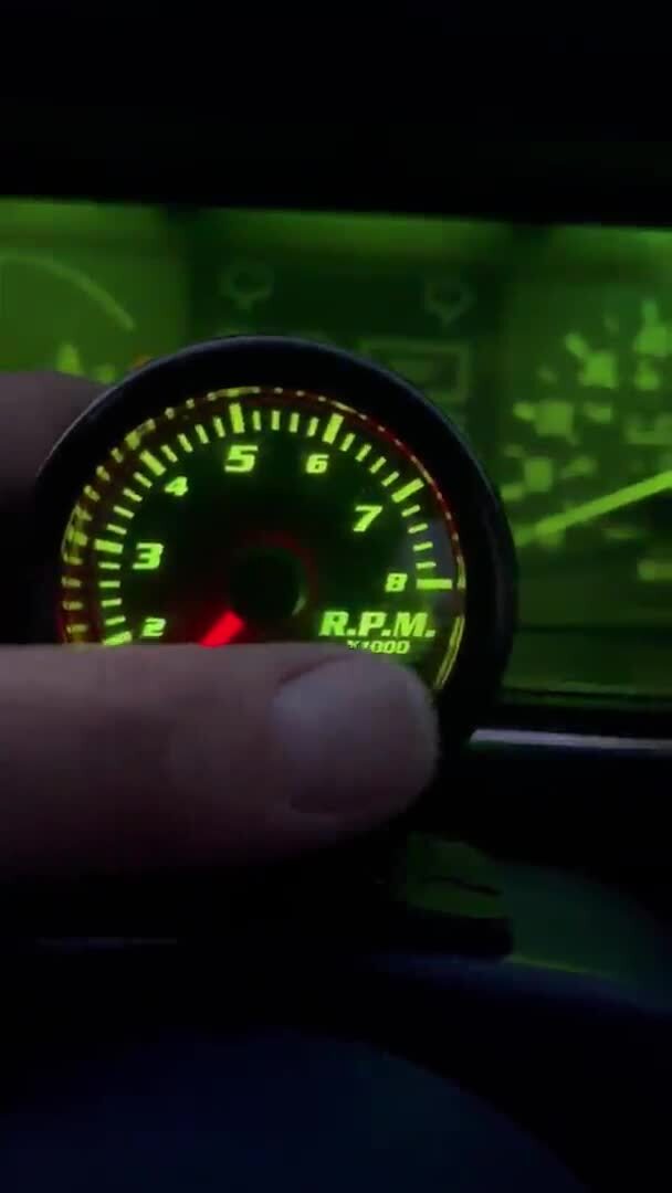 2-1/16 52mm Tacho Gauge Meter Tachometer 0-8000 RPM Gasoline Engine 7Color
