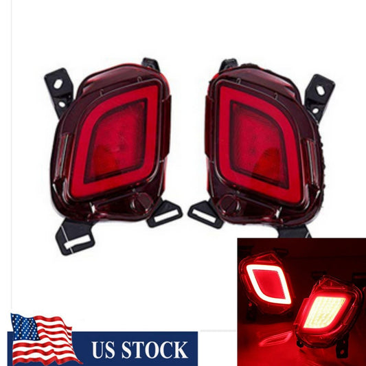 Fit for Toyota Highlander 15-19 2PCS Rear Fog Light Tail Bumper Light Sets Q