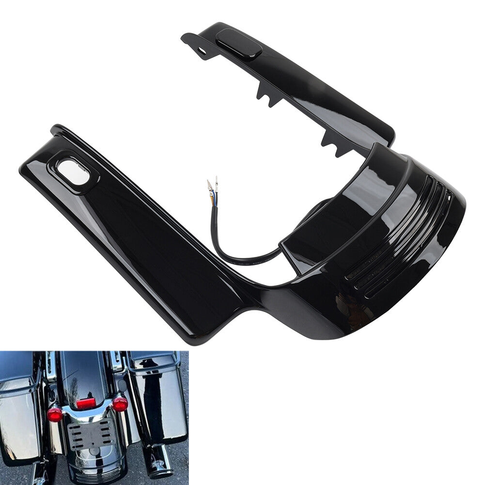 Rear Mudguard Fascia Extension Filler W/ Light for Harley Street Road Glide