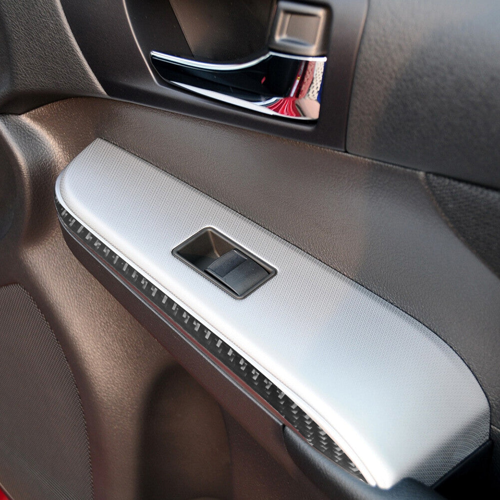 4X Red Carbon Fiber Door Pull Inner Panel Cover Trim For Altima 2019-2022 v