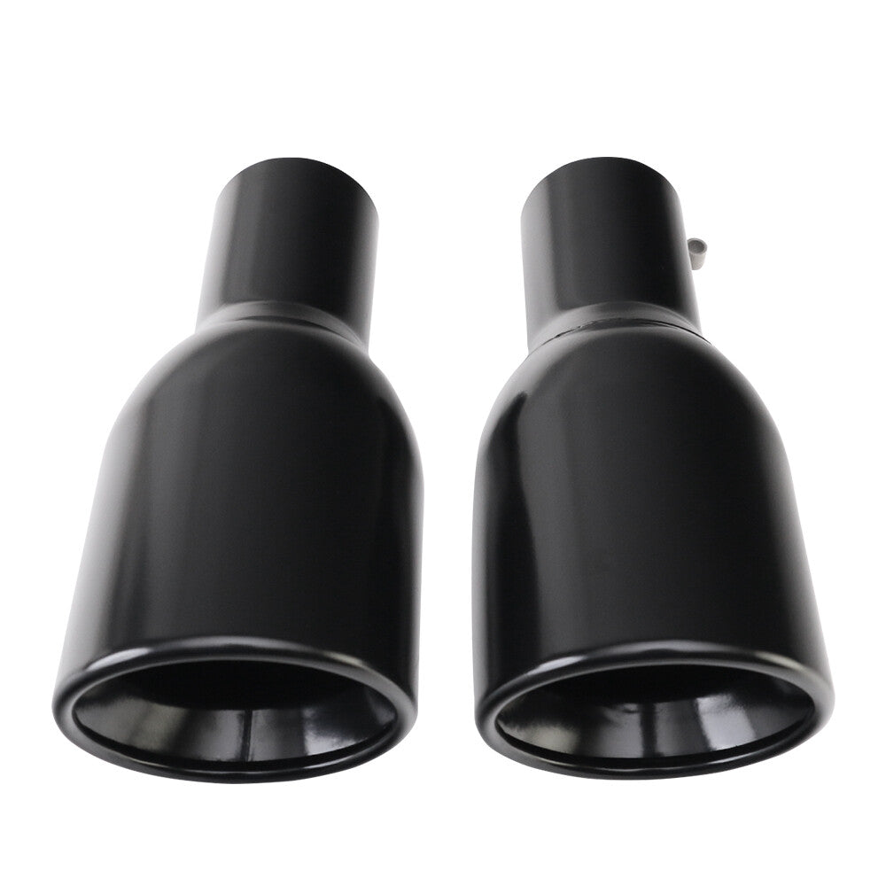 Pair Universal 60mm ID 4 OD Exhaust End Tip Muffler End Tip 240mm Mesh Tip BLK