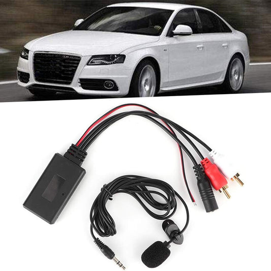 Car Universal Wireless Bluetooth Module Music Adapter Rca MIC Audio Cable Stereo