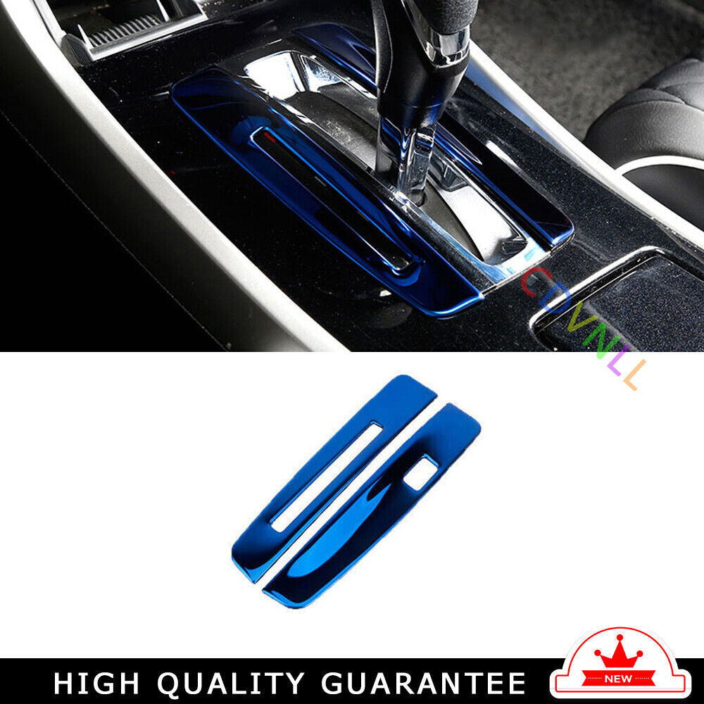 Console Gear Shift Frame Cover Trim for Honda Accord 9th 2014-2017 Blue Titanium