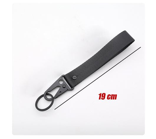 1 car key ring with lanyard, black, 19cm, for Mazda -related accessories.