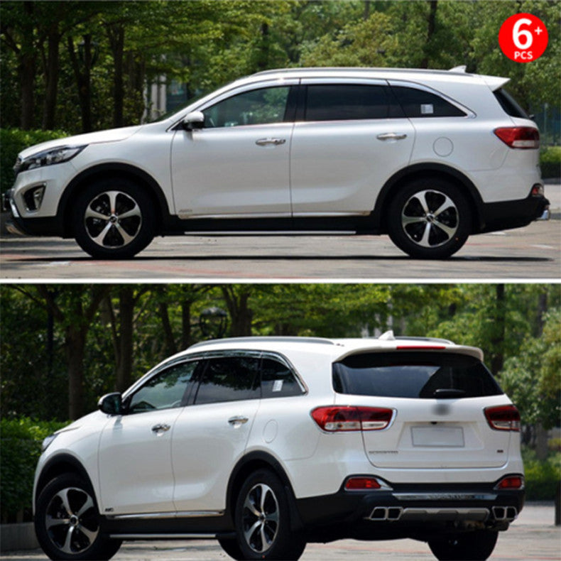 for Kia Sorento 2016-2020 Chrome Window Visor Vent Shade Rain Guard Deflector 6X