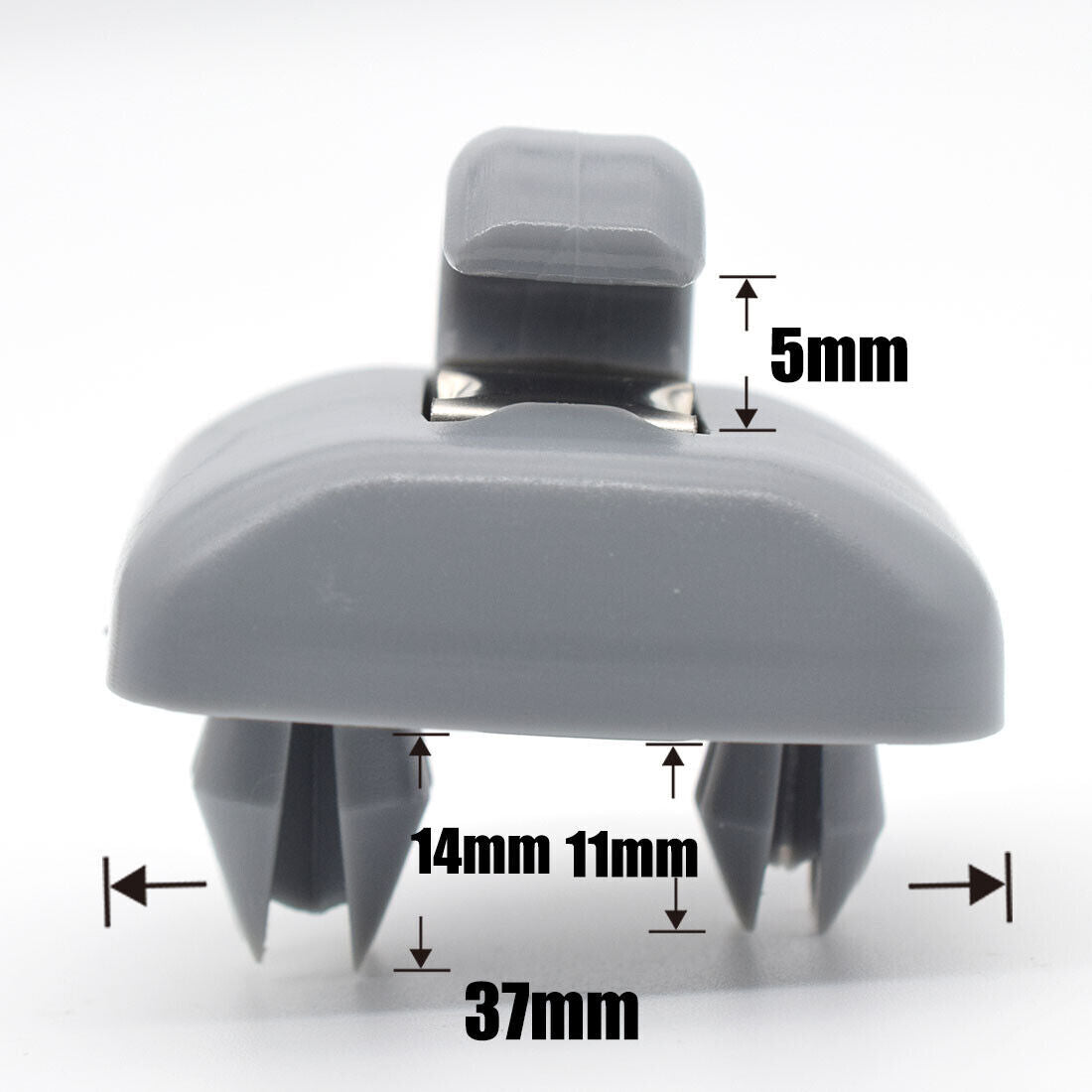 Pair 8U0857562A Sun Visor Gray Clip Holder Hook for Audi A3 S3 A4 S4 A5 S5 Q3 Q5