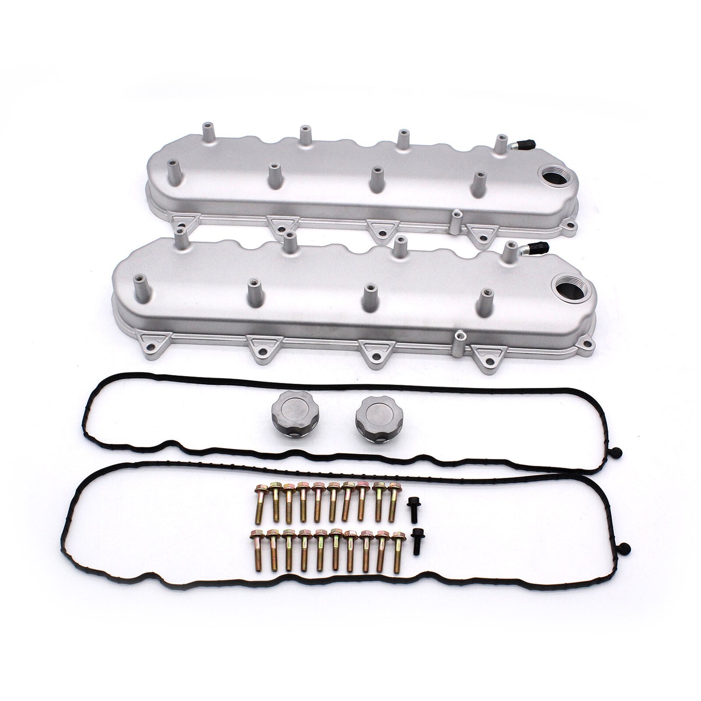 FOR LT GEN V CAST ALUMINUM VALVE COVERS WITH BILLET OIL FILL CAPS  COIL MOUNT