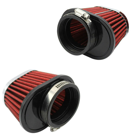 2x High Performance Cone Air Filter Intake 55mm Car motorcycle Accessory Fitment Q