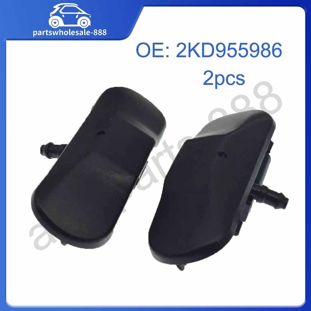 A pair of heated windshield washer spray nozzles suitable for Volkswagen for Jetta , for Golf , Better, for Audi A4, A6