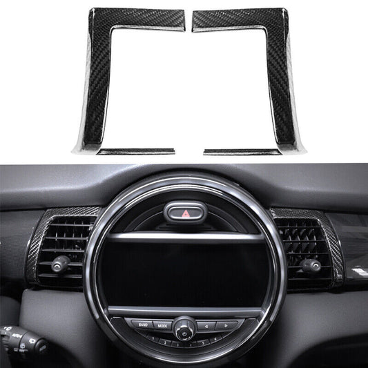 Carbon Fiber Middle Air Vent Outlet Cover Trim for Mini Cooper F55 F56 F57 14-21