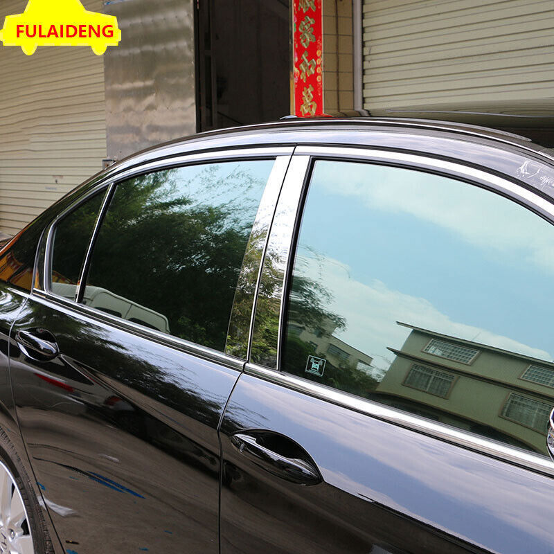 for Honda Accord 2014-2017 Stainless Window Center Pillar Post Cover Trim 6Pcs