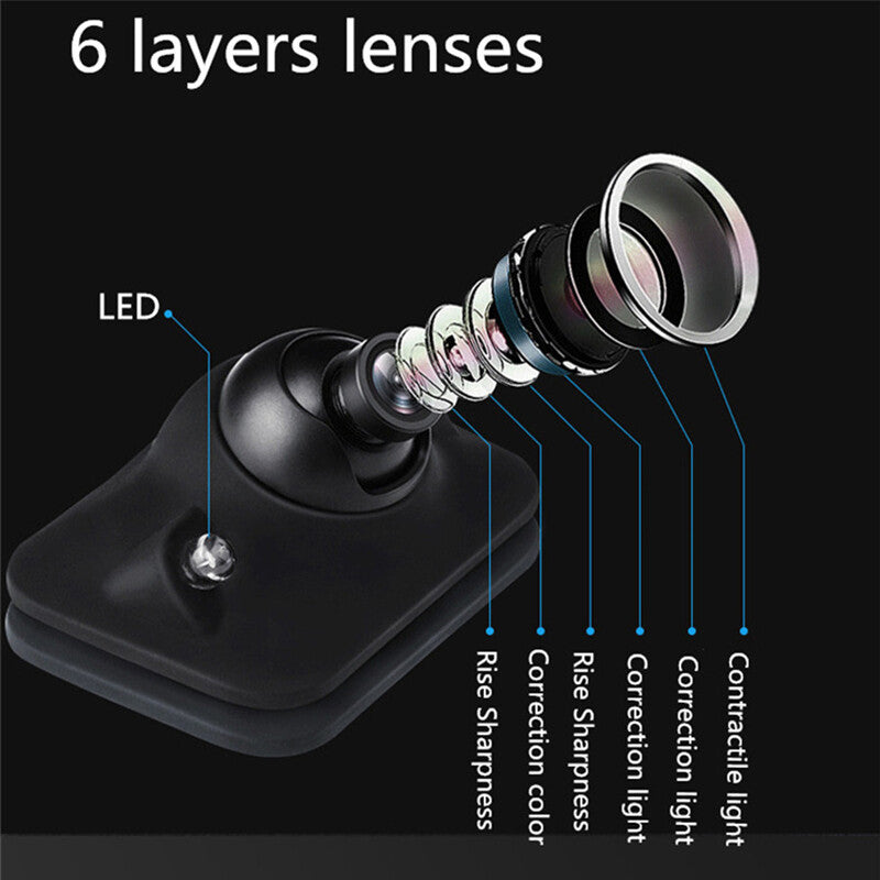 Black Auto Light Sensor Front Right Side Rear View Camera Blind Spot Waterproof v