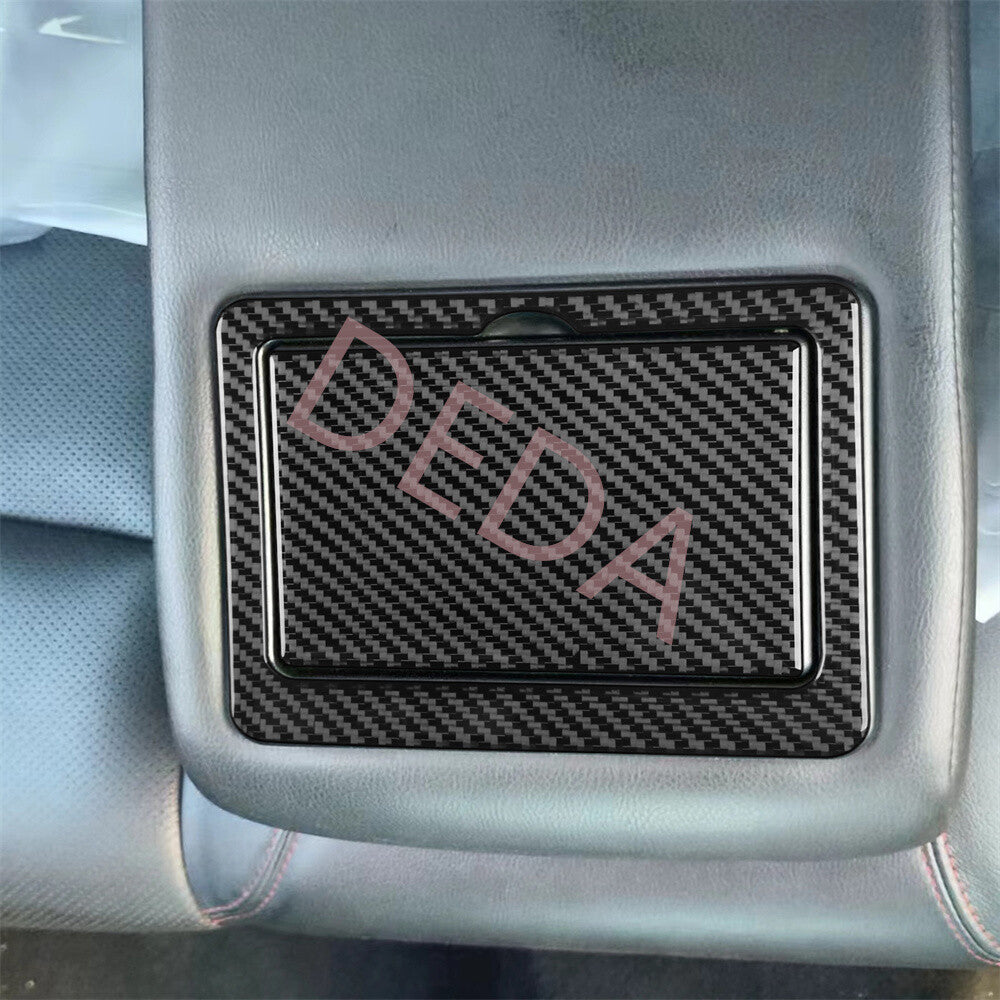 Carbon Fiber Rear Water Cup Holder Panel Cover for Nissan Altima Teana 2013-2018