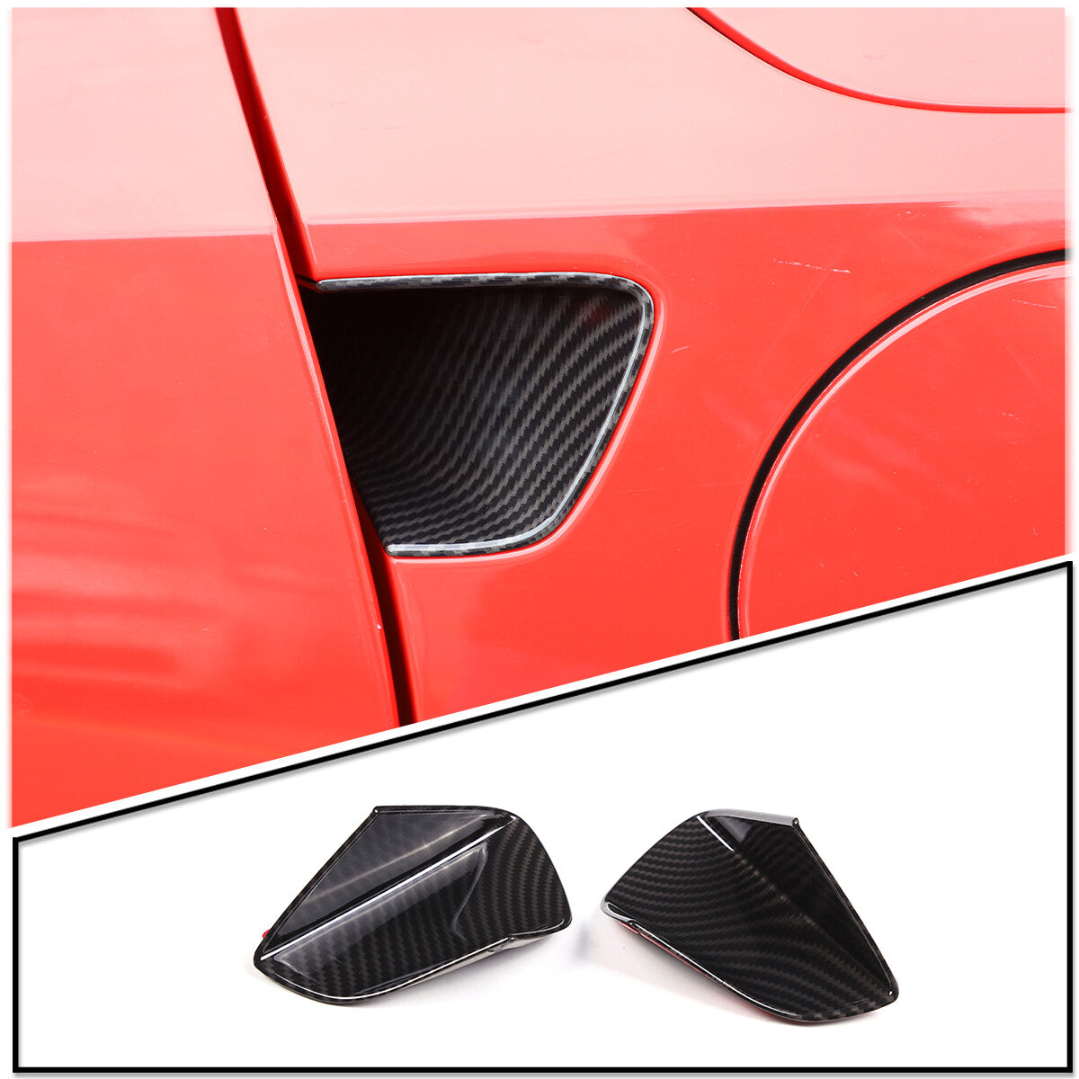 2-Piece Carbon Fiber Inner Door Handle Cover Trim for Toyota 86/Sub@ru BRZ 2022