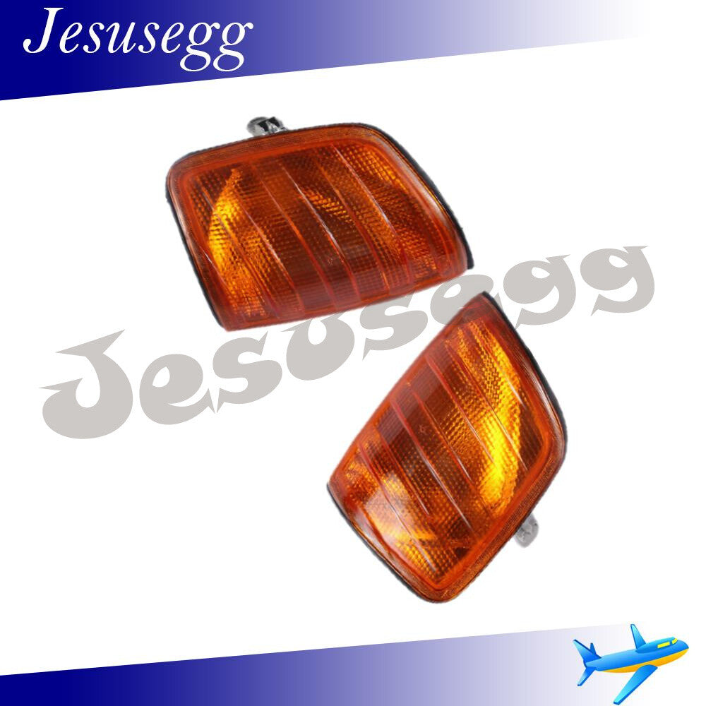 2Pcs Left + Right Front Amber Turn Indicator Signal Light Fit for Mercedes E Class Q