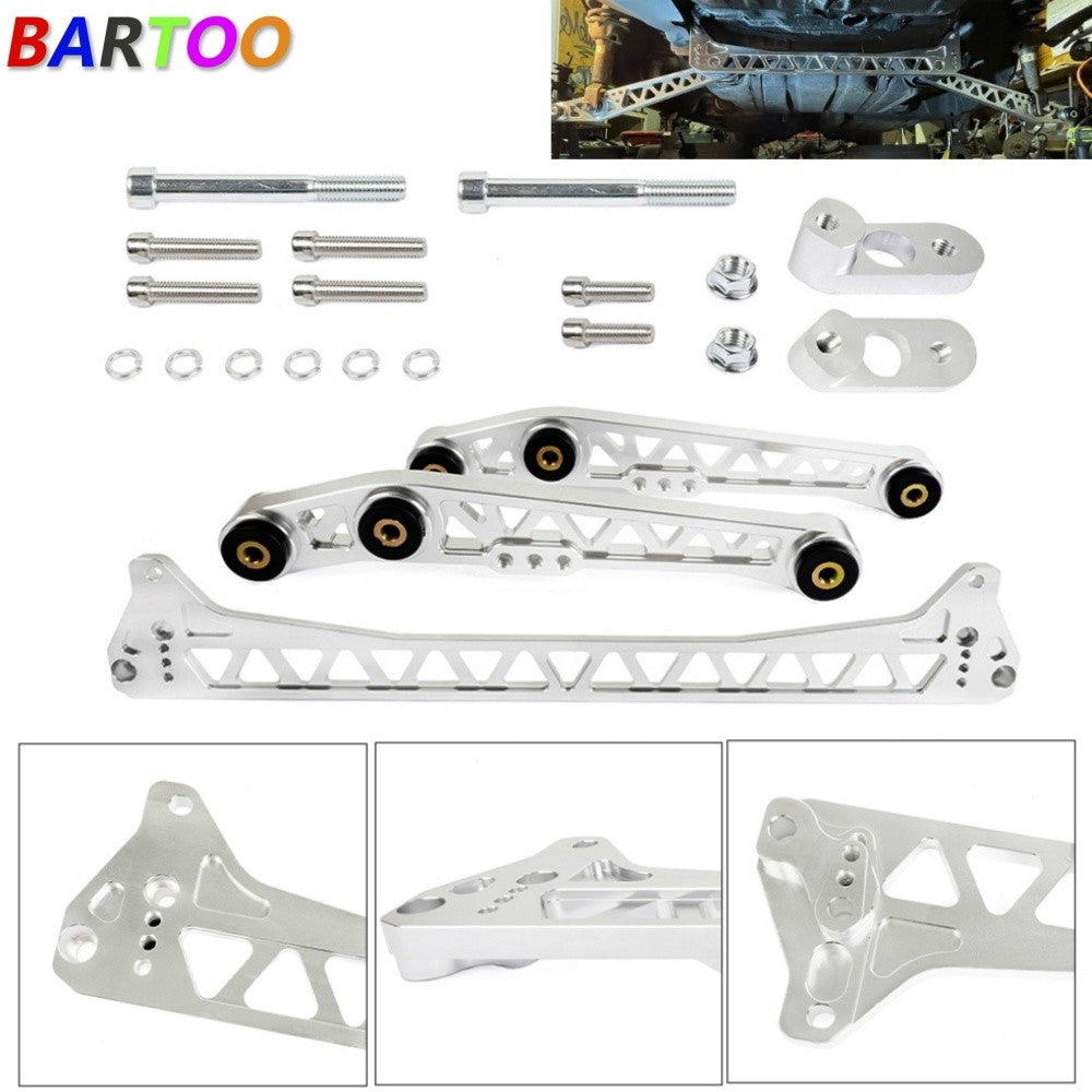 Silver Billet Rear Lower Control Arms + Subframe Brace for Honda for Civic EG 92-95 Q