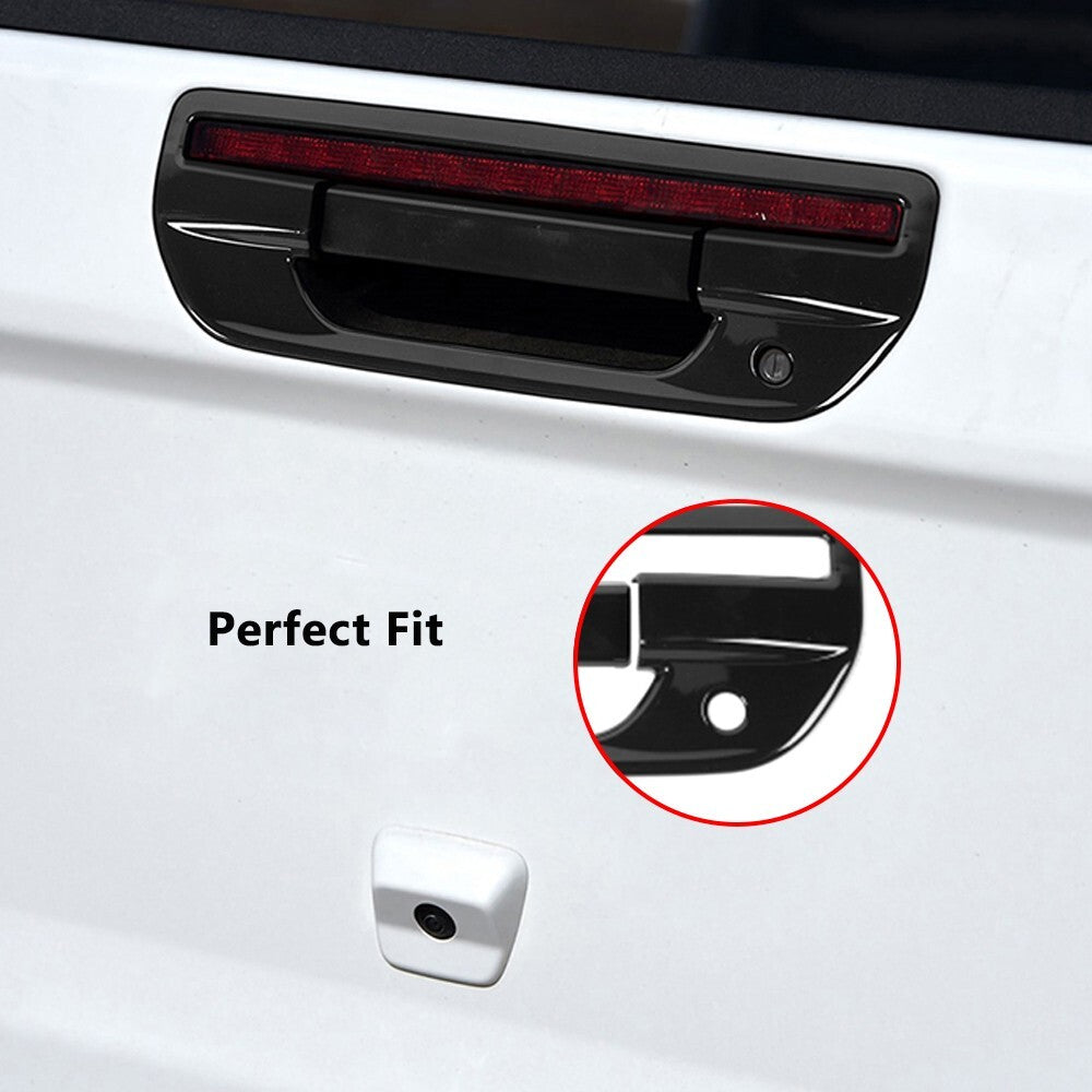 Exterior Rear Door Tailgate Handle Cover Trim for Jeep Gladiator JT 18-23 Black