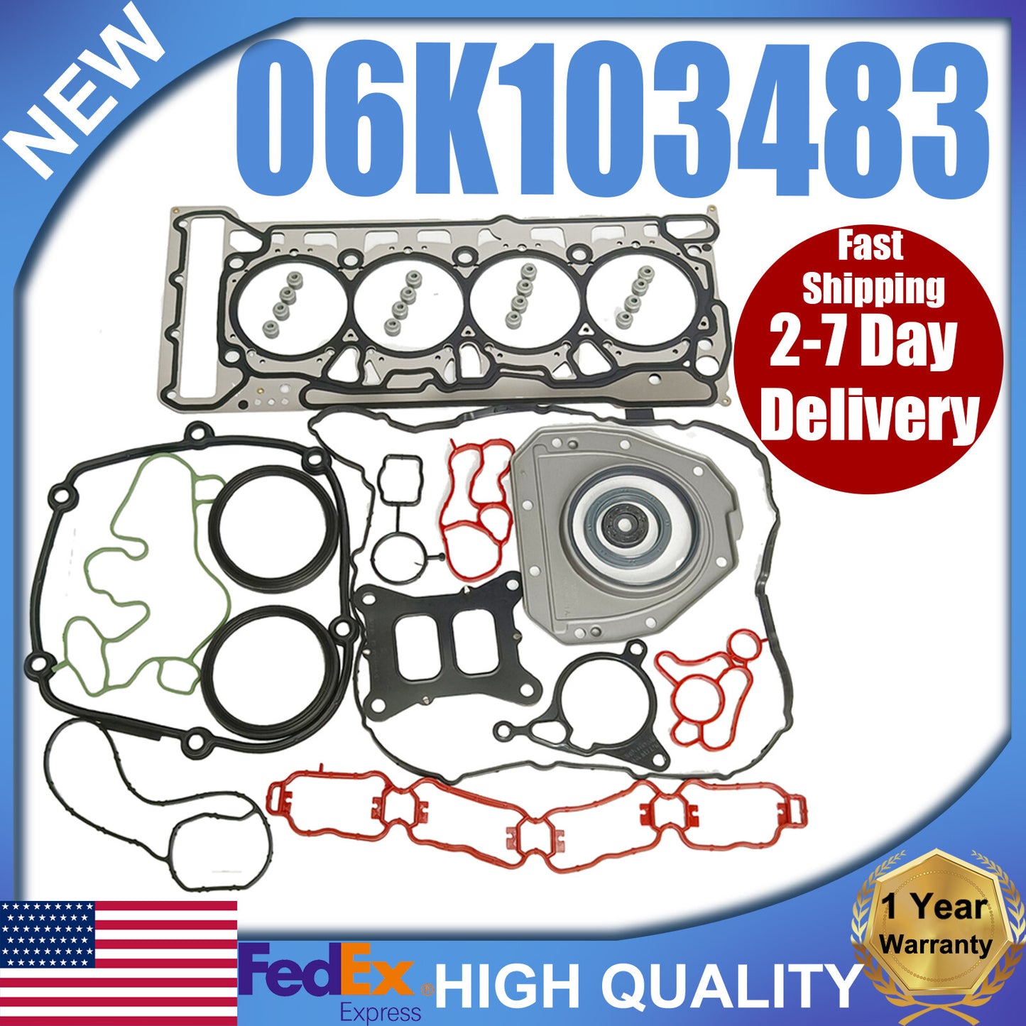 New EA888 Engine Repair and Reconstruction Shim Kit for Audi A4 A5 A6 A7 for A8 Q5 3rd- n