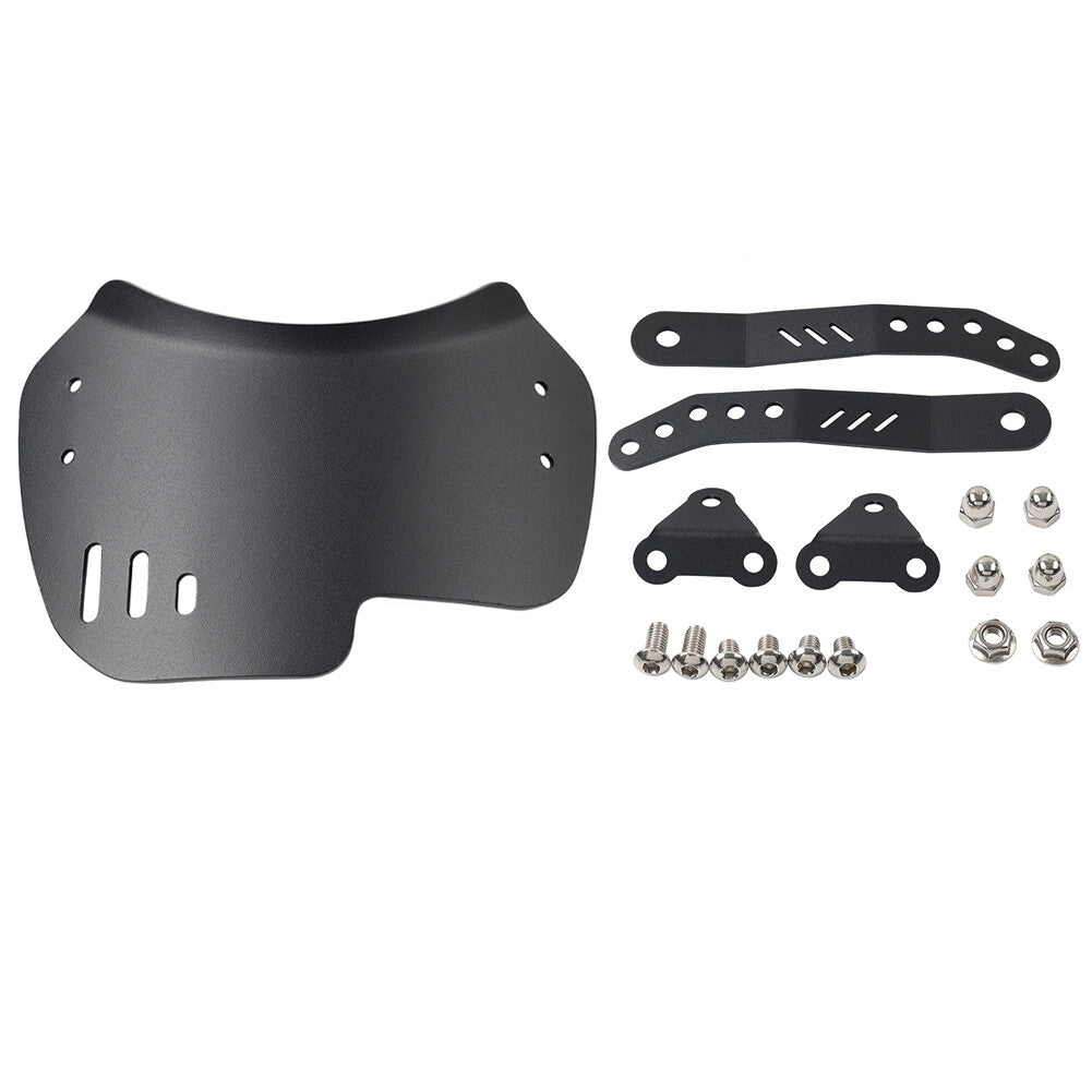 1-Motorcycle Windshield Windscreen W/Bracket Universal For 6-8 Round Headlight