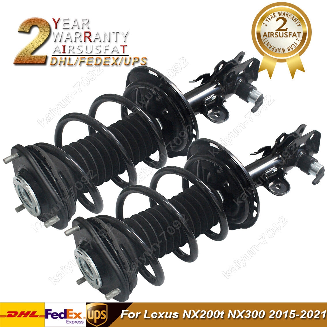2x for Lexus NX200t NX300 2015-2021 Front Shock Absorber Assembly w/Electric