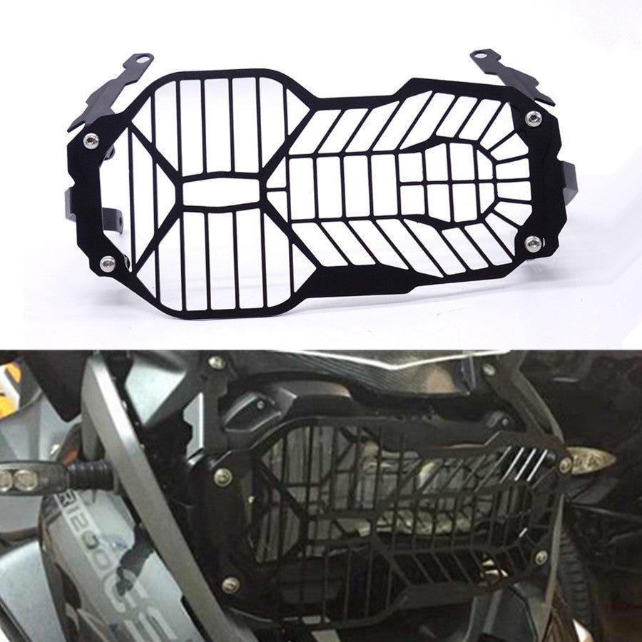 Black Headlight Lamp Grill Guard Cover Protector for BMW R1200GS 2013-2015 Q