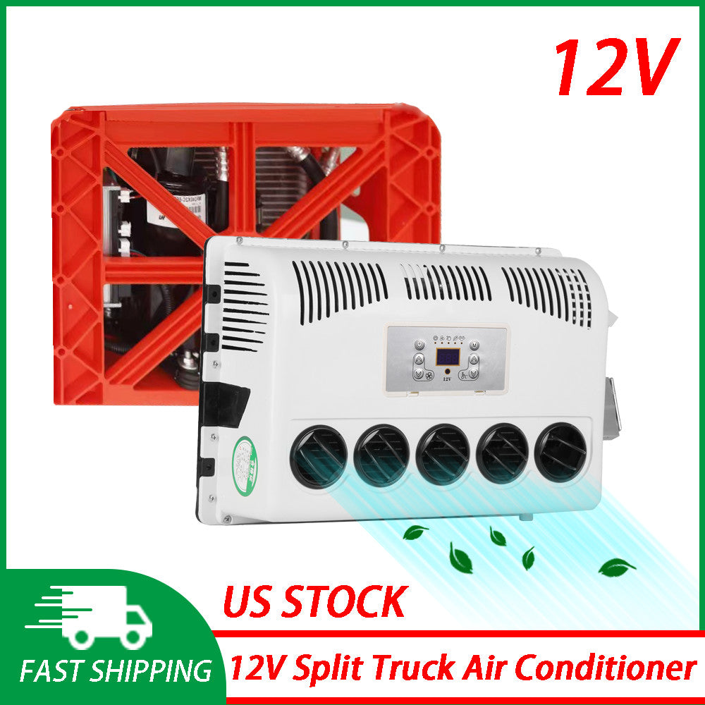 12V Car Air Conditioning For Engineering Truck Bus RV Caravan Split AC Q