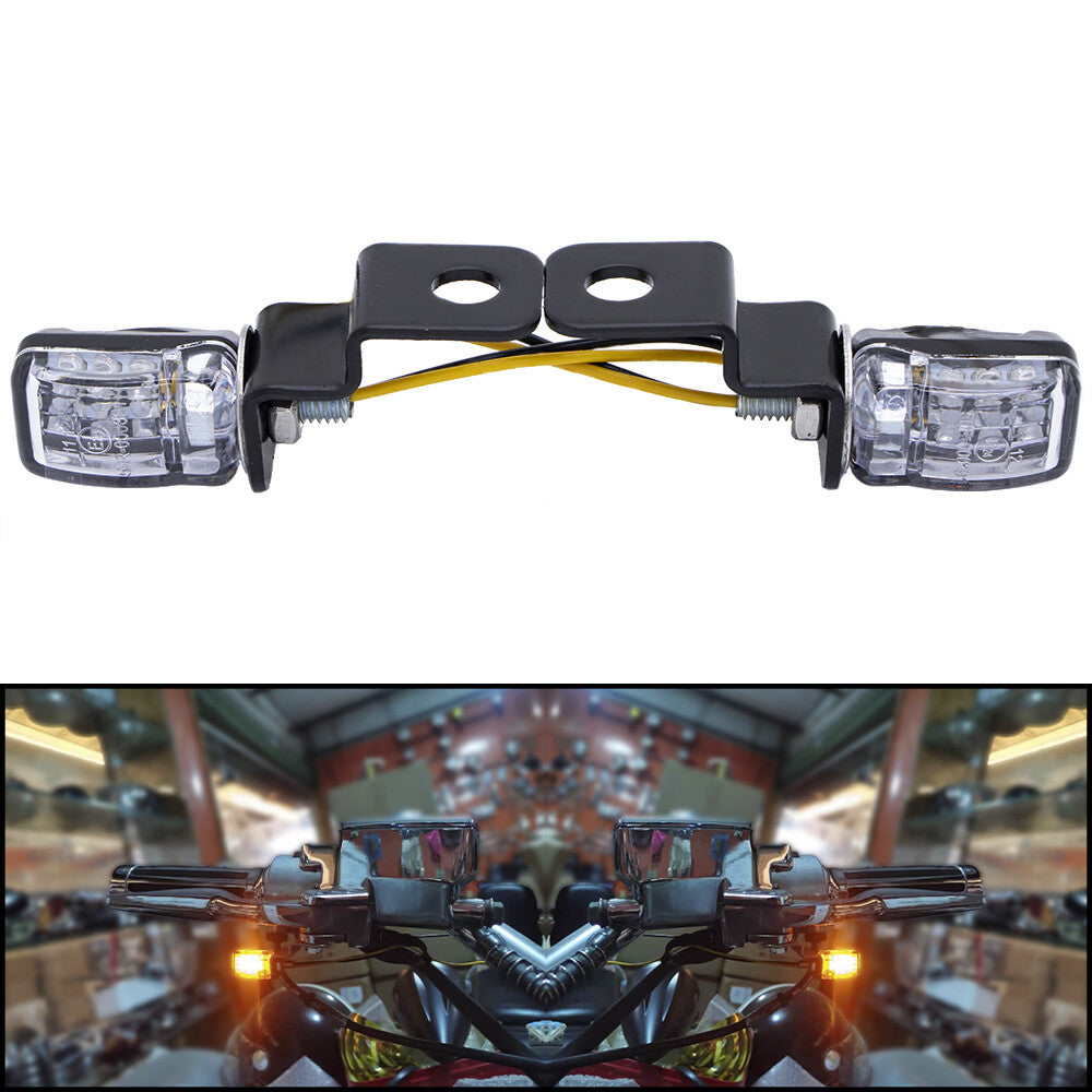 Universal Motorcycle 12V for Mini LED Turn Signal Indicator Brake Clutch Lever Light Q